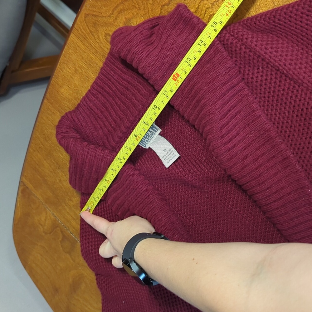 Duluth Trading Co Long Cardigan Medium Burgandy - Picture 8 of 13